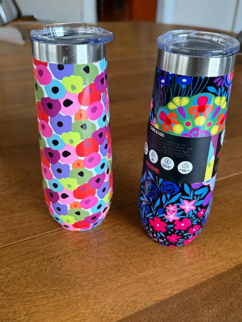 Two travel mimosa tumblers